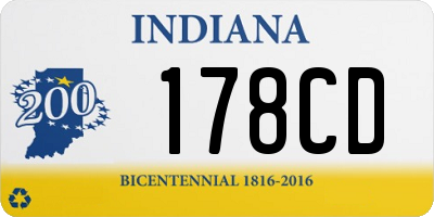 IN license plate 178CD