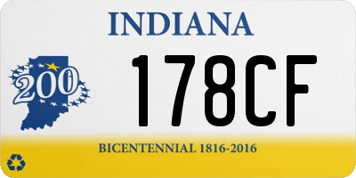 IN license plate 178CF