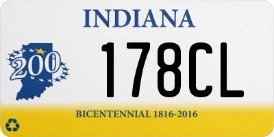 IN license plate 178CL