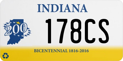 IN license plate 178CS