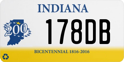 IN license plate 178DB