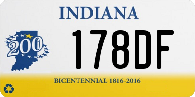 IN license plate 178DF