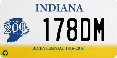 IN license plate 178DM