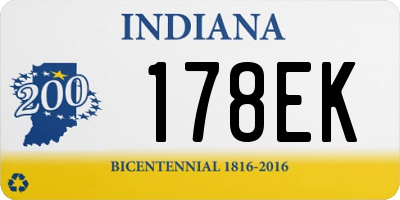 IN license plate 178EK