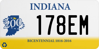IN license plate 178EM