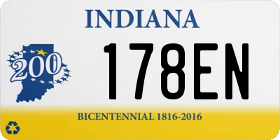 IN license plate 178EN