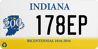 IN license plate 178EP