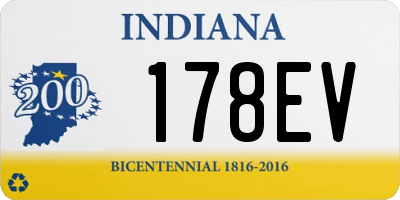 IN license plate 178EV