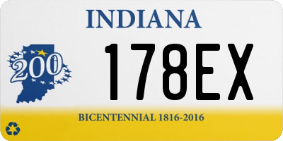 IN license plate 178EX