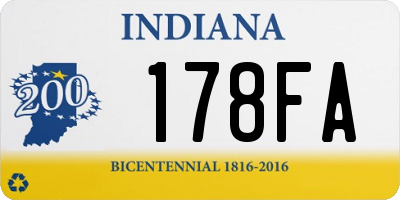IN license plate 178FA