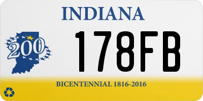 IN license plate 178FB