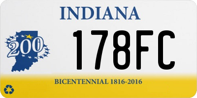 IN license plate 178FC