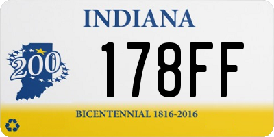 IN license plate 178FF
