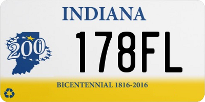 IN license plate 178FL