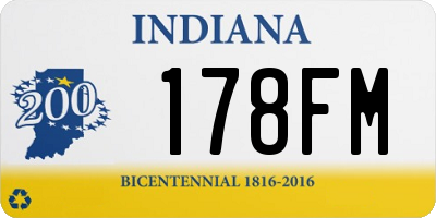 IN license plate 178FM