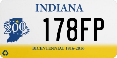 IN license plate 178FP