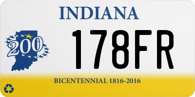 IN license plate 178FR