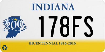 IN license plate 178FS