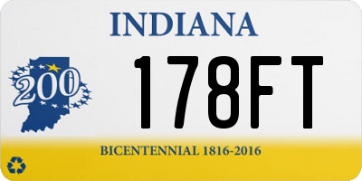 IN license plate 178FT