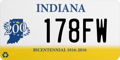 IN license plate 178FW
