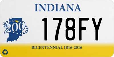 IN license plate 178FY