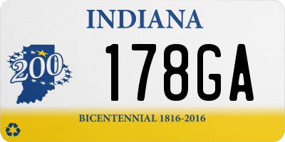 IN license plate 178GA