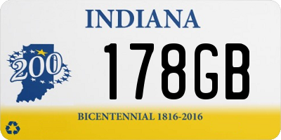 IN license plate 178GB