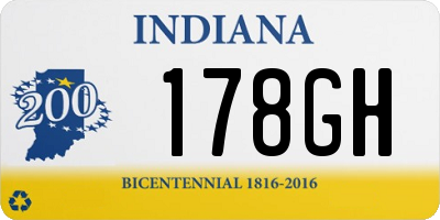 IN license plate 178GH