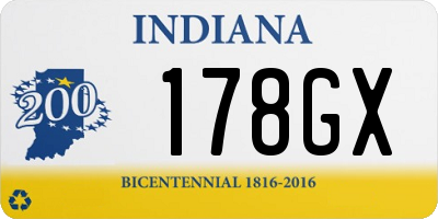 IN license plate 178GX