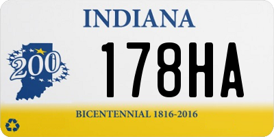 IN license plate 178HA