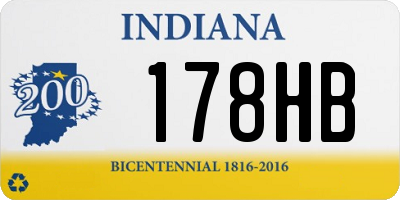 IN license plate 178HB