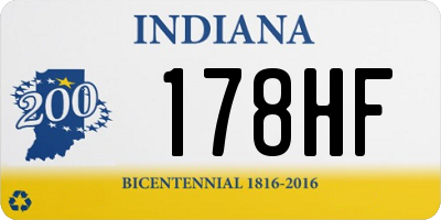 IN license plate 178HF