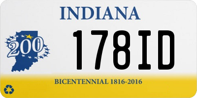 IN license plate 178ID