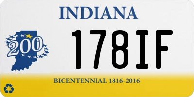 IN license plate 178IF