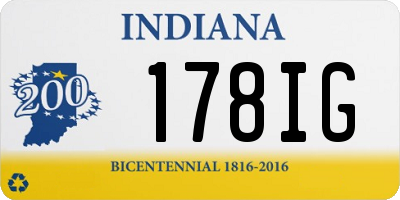 IN license plate 178IG