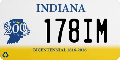 IN license plate 178IM