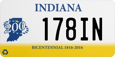IN license plate 178IN