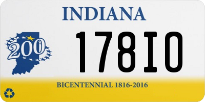 IN license plate 178IO