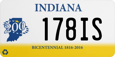 IN license plate 178IS