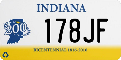 IN license plate 178JF