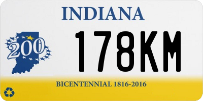 IN license plate 178KM