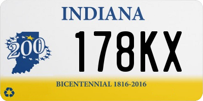 IN license plate 178KX