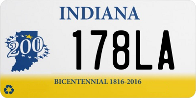 IN license plate 178LA