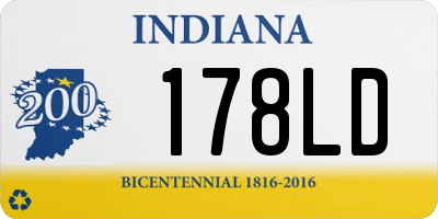 IN license plate 178LD