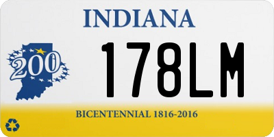 IN license plate 178LM