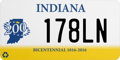 IN license plate 178LN