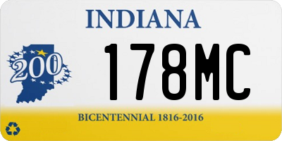 IN license plate 178MC