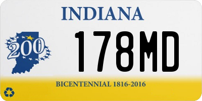 IN license plate 178MD