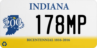 IN license plate 178MP