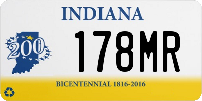 IN license plate 178MR